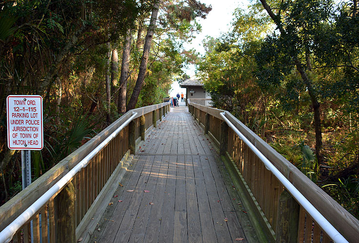Walkway to the beach at Folly Field Park in Hilton Head, SC