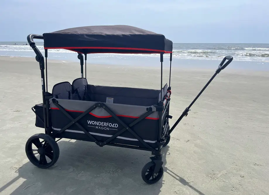 One Week - 4 Passenger Quad Stroller Wagon with Removable Canopy
