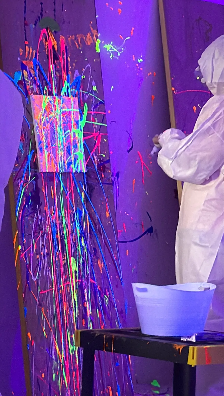 Glow in the Dark Splatter Session