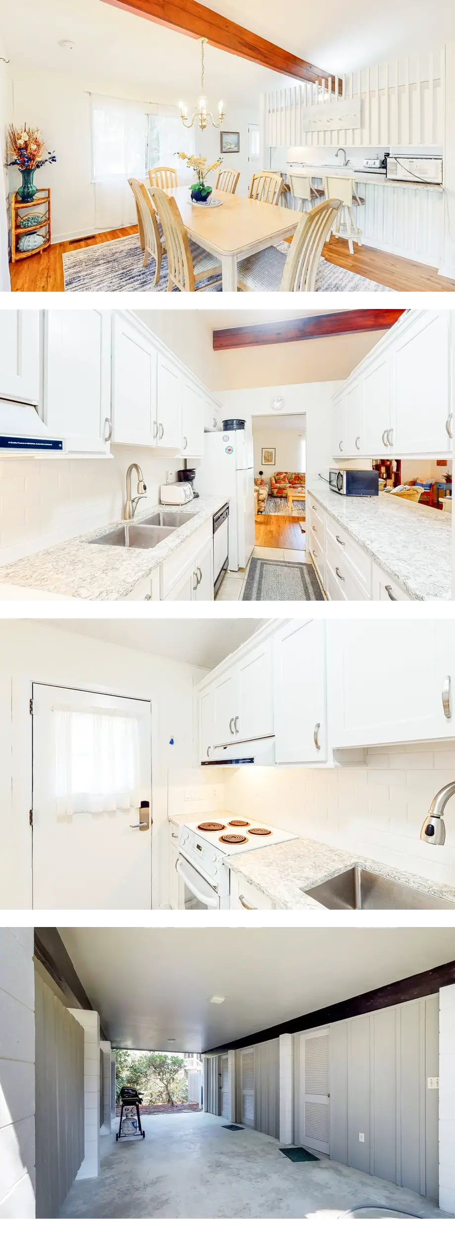 Old-Fashioned Beach House with Huge Scre...