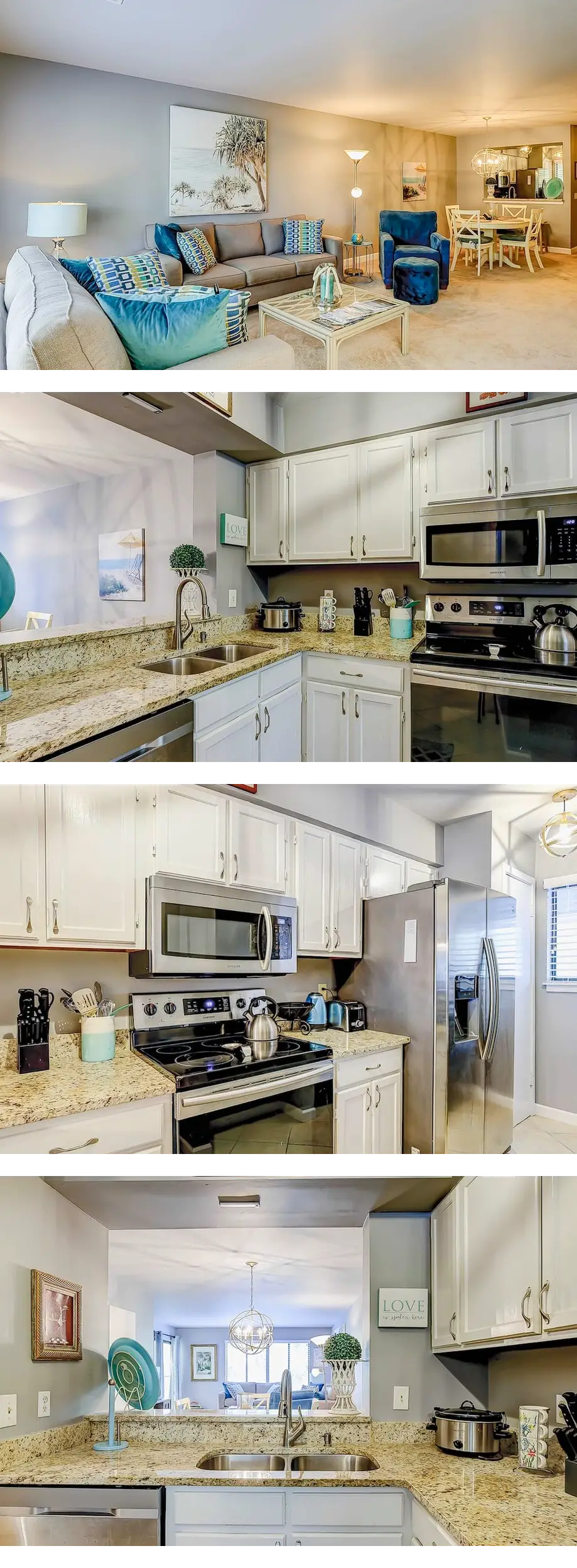Two-story condo with pool - walk to Coli...
